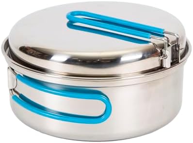 Stansport Stainless Steel Camping Cookware Set – Durable Nesting Mess Kit for Backpacking, Hiking & Outdoor Cooking – Compact Portable Pot & Pan with Carry Bag – Multiple Sizes for Family to Solo Use - Image 2