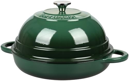 VORRINGARD Cast Iron Enameled Dutch Oven Pot with Lid for Bread Baking, Bread Oven, 6 Quart, Dark Green - Image 5