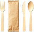 Bamboo Cutlery Set - Wooden Utensils for Eating - Disposable Wooden Cutlery set of 60 (20 Forks 20 Spoons 20 Knives) Bamboo Disposable Utensils - ECO Friendly Compostable Utensil for Party by PersonalizedTouchMakingYourMomentsMeanSoMuch