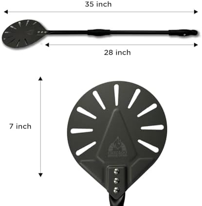 Chicago Brick Oven 7-Inch Perforated Turning Pizza Peel with Long Handle - Image 2