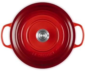 Le Creuset Enameled Cast Iron Round Dutch Oven, 7.25 qt., Cerise/Crucible - Image 2