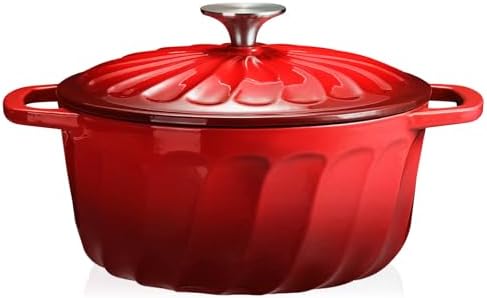 Enameled Cast Iron Dutch Oven Pot with Lid, 3 QT Small Dutch Oven by NSIRONS