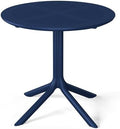 Costaelm Sunshine 31.5" Round Plastic Outdoor Patio Dining Table for 4, Navy Blue by Costaelm