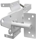 Jake Sales - Stainless Steel Gate Latch White (for Vinyl, Wood, PVC etc Fencing) Fence Gate Latch w/Mount Hardware - Gate Latches has a 90 Degree Bracket for a Positive Latch to Gate Connection by JakeSales
