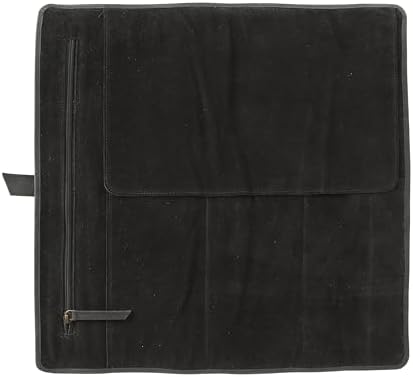 Leather Knife Roll Bag for Chefs – 17.5” x 17.5” Professional Chef Knife Storage Organizer, Portable Culinary Knife Case, Travel Knife Roll for Kitchen, BBQ & Catering (Black) - Image 2