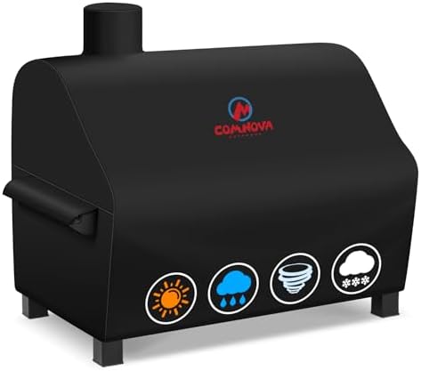 Grill Cover for Oklahoma Joe's Rambler Tabletop Charcoal Grill - 600D Premium BBQ Cover Waterproof & Heavy Duty for Oklahoma Joe's Ramble Portable Grill, 25" L x 19" W x 17.5" H by MCOMNOVAOUTDOORS