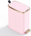 CEROELDA Small Bathroom Trash Can with Lid-5L/1.3 Gal-Soft Close Lid-Pink by WelcometoCEROELDA