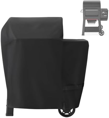 Grill Cover for Weber Searwood 600 Pellet Grill, 600D Waterproof by Blackhoso