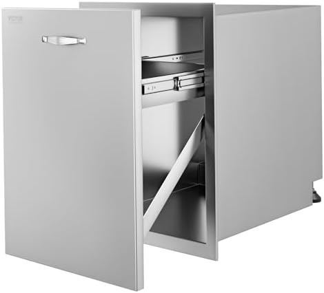 VEVOR Outdoor Kitchen Drawers 17.7"W x 25"H x 22.8"D Stainless Steel by VEVOR