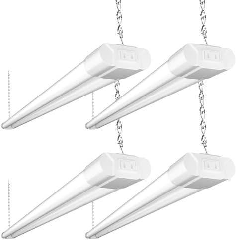 BBOUNDER 4Pack 4FT LED Shop Light, 65000K, 40W=250W, Linkable for Garage by BBOUNDER