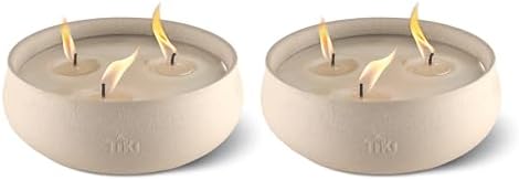 TIKI Citronella Concrete Candle 2 Pack Outdoor Tabletop Décor by TIKI