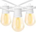 SUNTHIN 96FT White Outdoor String Lights with 32 LED Bulbs by SUNTHIN