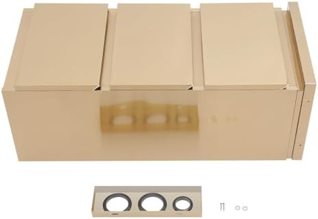 Outdoor Kitchen Drawers18 W x 32.7" H x 11.8" D Flush Mount Access 3-Drawer BBQ Stainless Steel Drawers BBQ Island Drawers for Outdoor Kitchens or BBQ Island Patio Grill Station (Gold/3 Layer) - Image 5