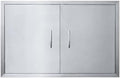 JIE JIN 35" W X 24" H Outdoor Kitchen Doors Double Doors Thickened 304 Brushed Stainless Steel BBQ Access Door BBQ Island Doors Outdoor Kitchen Accessories Door for Outdoor Kitchen BBQ Island by JIEJIN