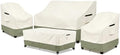 Rileytee Patio Furniture Set Covers Waterproof 4Pcs,White&Green,XX-Large by Rileytee