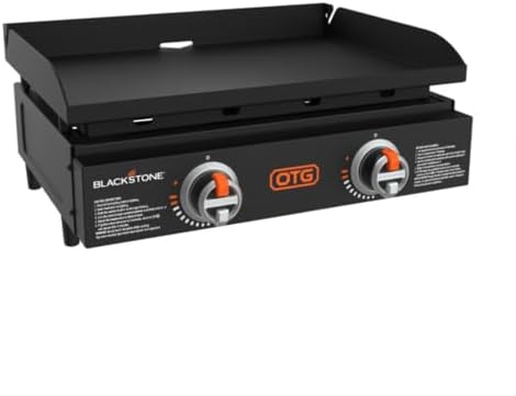 Blackstone OTG Tabletop Griddle, Dual Zone, Piezo Ignition, Black, 22 Inch by Unknown