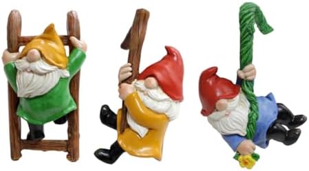 3 PCS Climbing Gnomes Tree Faces Decor Outdoor for Yard, Gnomes Statue, Outdoor Fairy Garden Resin Crafts, Flower Pot Landscape Dwarf, Micro Landscape Pendant Ornaments (3 PCS) - Image 7