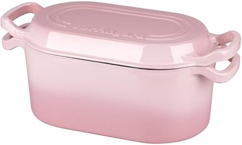 VORRINGARD Oval Dutch Oven Pot with Lid, Enamel Coating Cast Iron Bread Pans for Homemade Sourdough Bread Baking, Cooking, 4 Quart, Pink - Image 5
