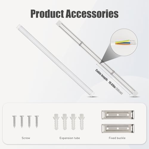 2 Packs 4FT LED Batten Light with 50cm Cable, Ultra-Thin Ceiling Surface Mounted Light, 40W, 4000K, IP20, LED Ceiling Lamp for Garage, Shop, Hallway, Office, Market - Image 4