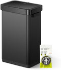 EKO Deluxe Mirage-T 50 Liter / 13.2 Gallon Touchless Rectangular Motion Sensor Trash Can or Recycling Bin, Matte Black Stainless Steel Finish by Unknown