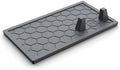Outset Grill Mat Utensil Holder with Tong Station, 9.5" x 6", Silicone, Black by Outset
