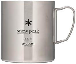 Snow Peak Double Wall Insulated Mug, Lightweight, Stainless Steel 450 ml by Snow+Peak