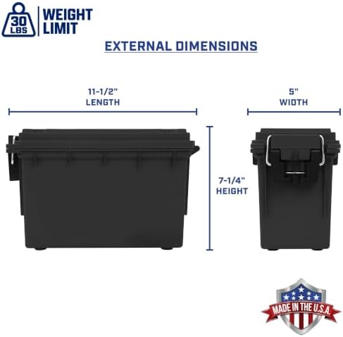 Sheffield 12629 Ammo Box Made in USA, Stackable Lockable Ammo Storage Box - Image 2