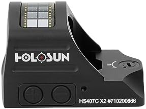 HOLOSUN 407C/507C-X2 Series, 2 MOA Dot, 32 MOA Circle Dot Options, 7075 Aluminum, Open, Solar, Shake Awake, RMR Footprint (Red or Green Reticle) (Black, Burnt Bronze) - Image 2