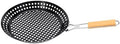 Stainless Steel Grill Skillet with Removable Handle, Perfect for BBQ, Seafood, and Vegetables – Outdoor Camping & Backpacking Accessory by Unknown