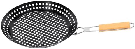 Stainless Steel Grilling Skillet, Foldable Design Camping Skillet, Portable Cooking Pan with Round Heating Finish for Outdoor BBQ - Image 6