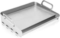16" x 13" Stainless Steel Flat Top Griddle for Gas & Charcoal Grills by GriddleAccessories