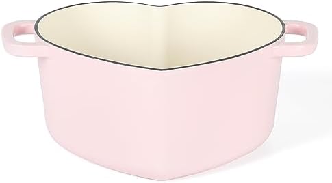 Martha Stewart Heart Shaped 4-Quart Enamel Cast Iron Dutch Oven - Pink - Image 3