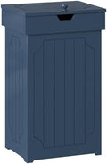 Function Home Trash Can Cabinet, 13 Gallon Kitchen Garbage Can, Wood Recycling Trash Bin, Freestanding Dog Proof Trash Can, Farmhouse Trash Cabinet with Lid for Home Kitchen Bathroom, Blue by FunctionHome