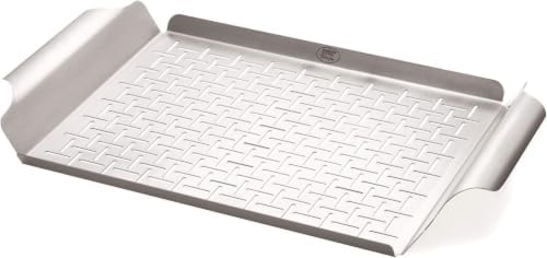 Weber® Grill Pan, Stainless Steel for Gourmet Grilling, 1.4" H x 11.8" W x 17.4" D (Pack of 6) by Unknown