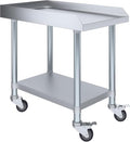 Heavy Duty Stainless Steel Rolling Equipment Stand with Wheels – 30” x 18” by ExpressKitchQuip