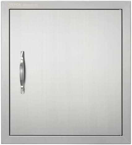 VEVOR BBQ Access Door - 18W x 20H Inch Stainless Steel Vertical Door for Grilling Station by VEVOR