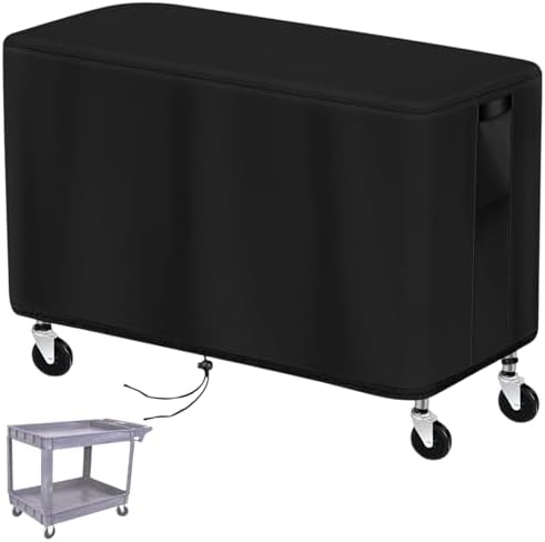 Prep Table Cover, Service Cart Cover for WEN 73009 500-Pound Service Utility Cart Waterproof Rolling Tool Carts Grill Table Covers - 42"Lx17"Wx31"H by Andacar
