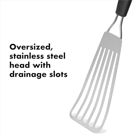 OXO Good Grips Slotted Fish Spatula Stainless Steel, Fish Turner - Image 3