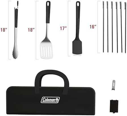 Coleman Cookout 12-Piece BBQ Grill Tool Kit, Stainless Steel and Black - Image 3