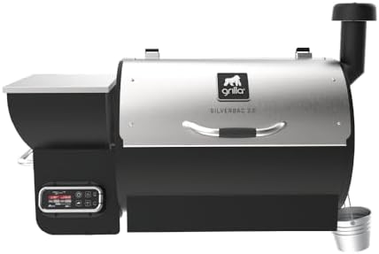 GRILLA Silverbac 2.0 Pellet Grill Upper Unit for Outdoor Kitchen, Wifi Enabled, Heavy-Duty Stainless Steel, Built-In Storage, For Outdoor Kitchen, Outdoor Grilling, and BBQ by Grilla