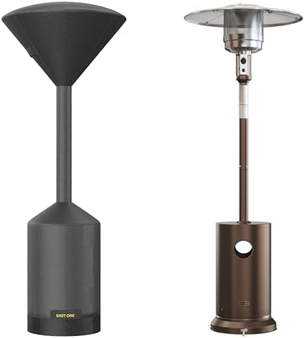 EAST OAK Patio Heater Cover as Accessory for Outdoor Patio Heater, 300D Oxford Fabric, Zipper, Waterproof, Dustproof, Sunproof, 91.3" H x 34.6" Dome x 19.88" Base, Dark Gray by EASTOAK