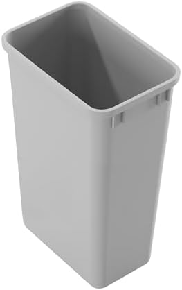 Dowell 50QT Wastebasket Trash Container, 13Gal, Plastic, Stackable, for Kitchen/Bathroom/Office,Tall Trash Can 22-3/8"H (Grey 4000 50 04) by DowellKitchenBath