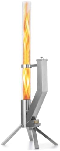 Wood Pellet Patio Heater & Pellet Fire Pit, Stainless Steel, 51in, Silver - Image 2