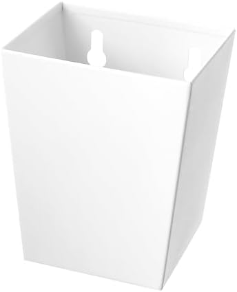 White Bottle Cap Catcher Bucket Wall Mounted with Drain Holes by Wallmountedbottleopener