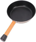 Camping Skillet, Portable Stainless Steel Frying Pan with Wooden Handle for Outdoor Cooking, Compact Size 20x35.5cm, Lightweight and Easy to Clean (Wooden Handle Frying Pan) by Doorslay