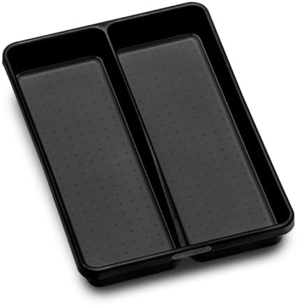 madesmart Classic 2 Compartment Compact Utensil Tray, Carbon by madesmart%C2%AE