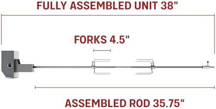 TYTUS Motorized Rotisserie Kit with Stainless Steel Rod for Gas Grills - Image 7