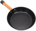 Outdoor Frying Pan, Stainless Steel Camping Skillet with Wooden Handle for Camping Backpacking Cookware, Lightweight 7.87x13.98 Inch Portable Grill Pan for Hiking (Wooden Handle Frying) by Unknown