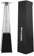 Nuu Garden 48,000 BTU Pyramid Outdoor Propane Patio Heater with Oxford Cover, Hammered Bronze Tower Heater for Garden, Terrace, Black by NUUGARDENCORPORATION
