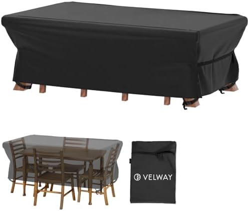 Patio Furniture Covers Waterproof Outdoor Table Cover 90"L x 62"W x 28"H by Velway
